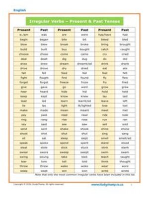 cover image of English: Irregular Verbs